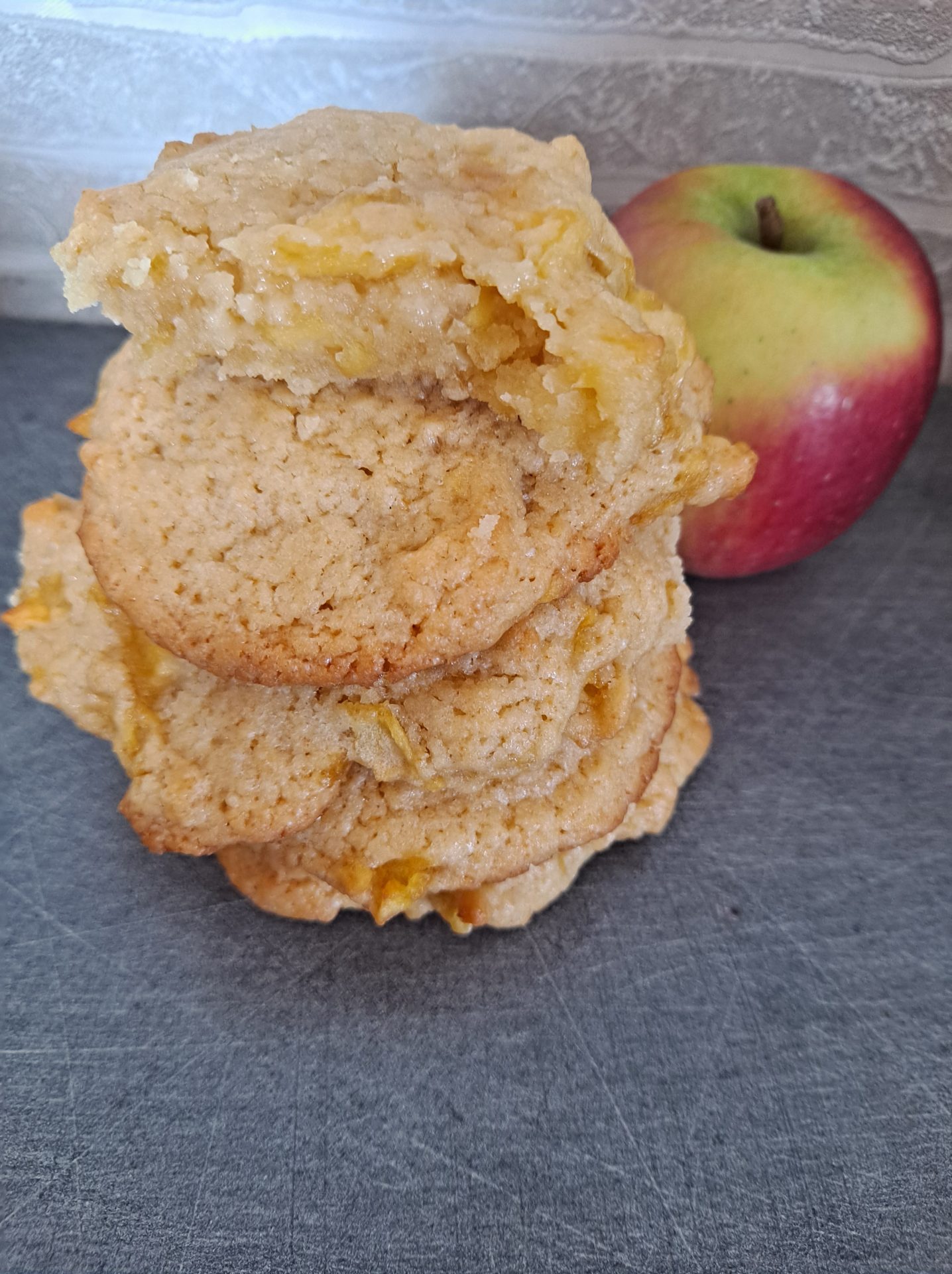 Cookies aux pommes caramélisées