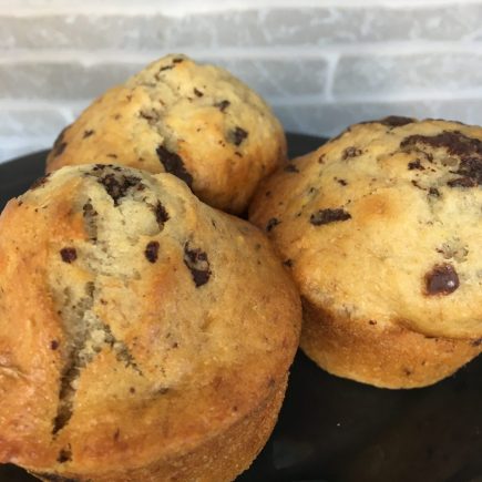 muffin banane et pépites de chocolat