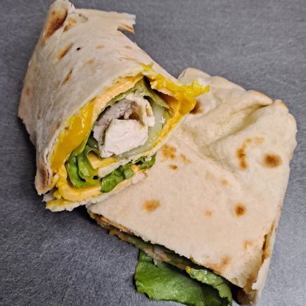 recette wrap poulet crudités