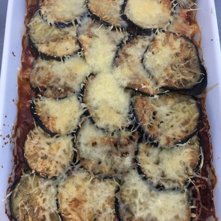 recette gratin d'aubergines et pois cassés