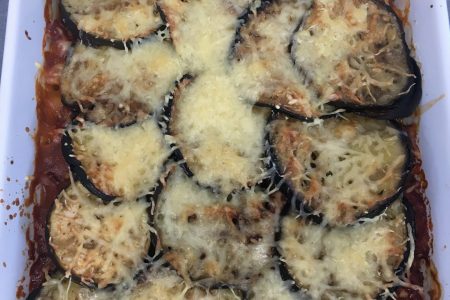 recette gratin d'aubergines et pois cassés