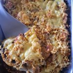 gratins d'orge perlé aux courgettes et poulet