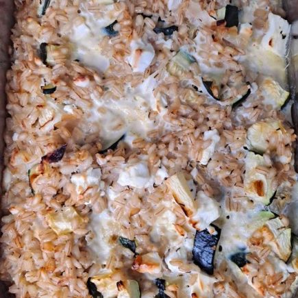 gratin d'orge perlé aux courgettes