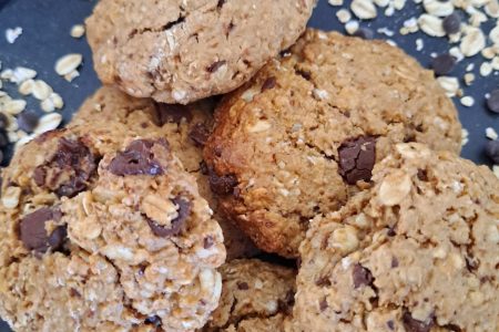 biscuit avoine chocolat cacahuète