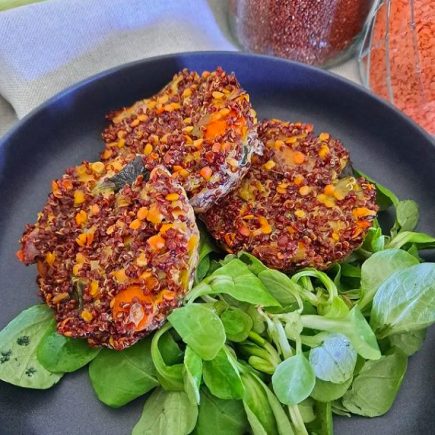 galette quinoa lentille et légume