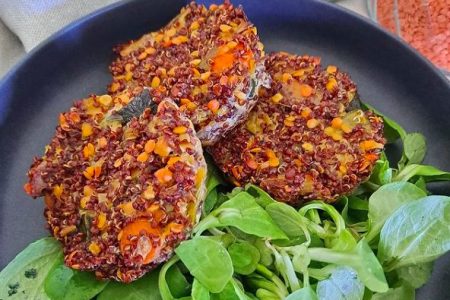 galette quinoa lentille et légume