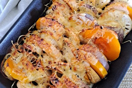 gratin de butternut, navet et pomme de terre