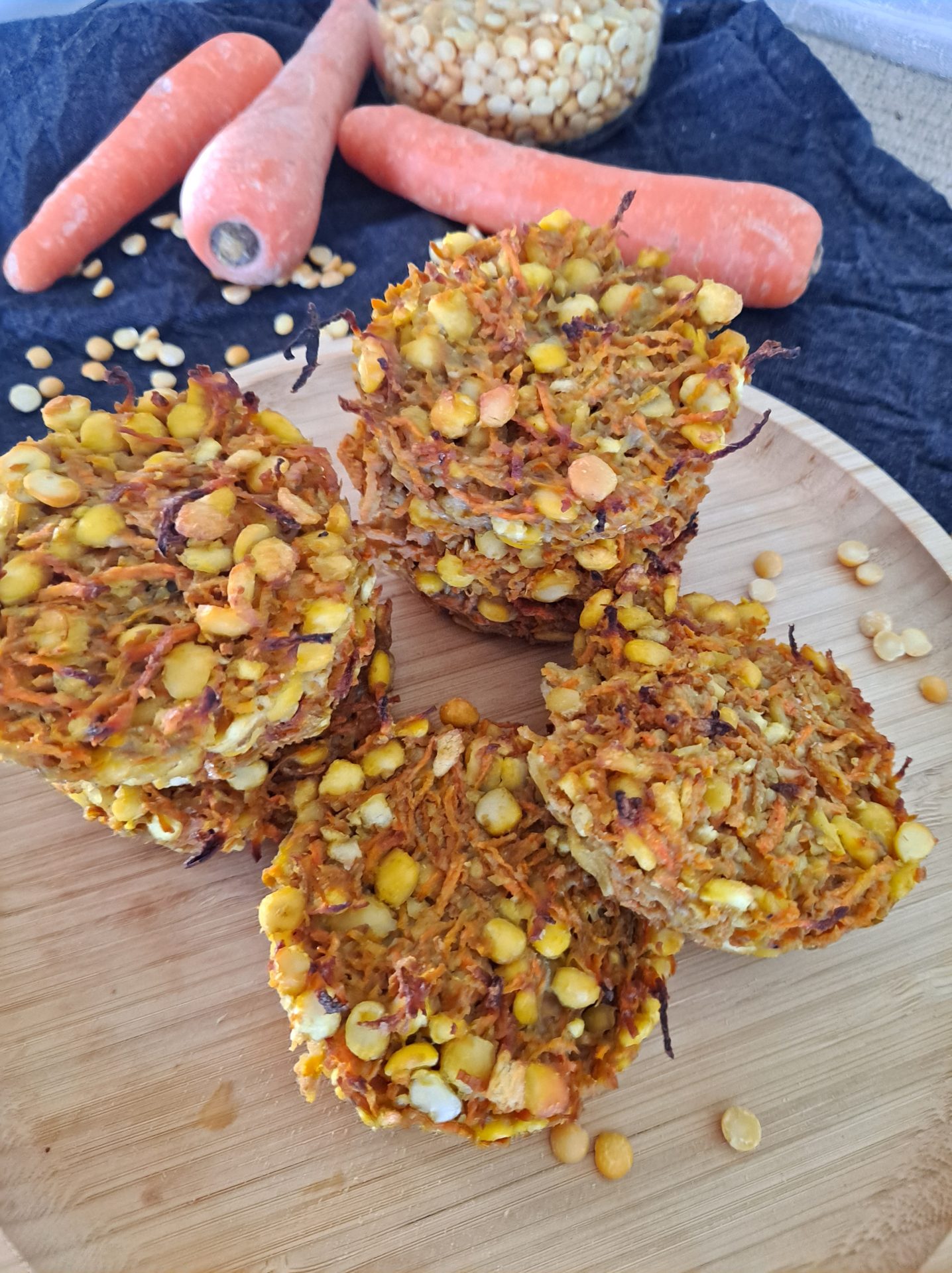 Galettes pois cassés et carottes