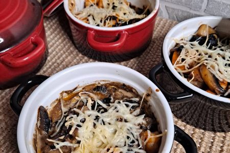 Cassolette aux champignons et aux crevettes