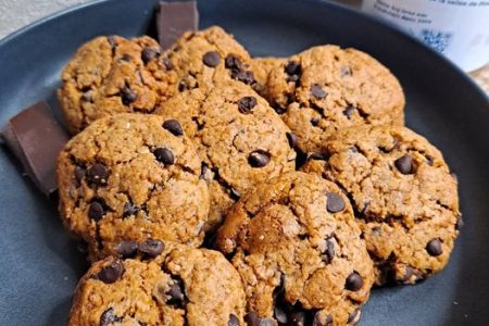Cookie purée d'amande et pépites de chocolat