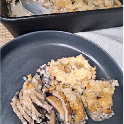 Tian de champignons au parmesan