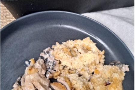 Tian de champignons au parmesan