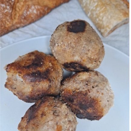 Boulette de boeuf et pain rassis