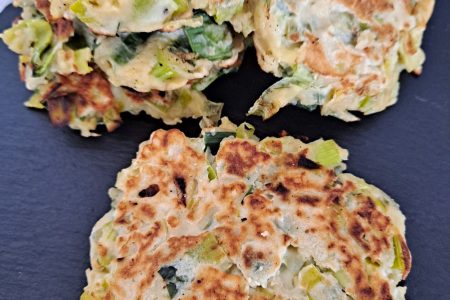 pancakes aux poireaux