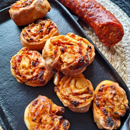 pizza roulée au chorizo