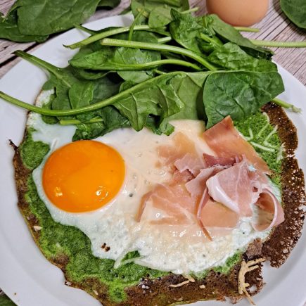 crêpe verte aux épinards