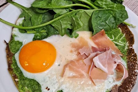 crêpe verte aux épinards