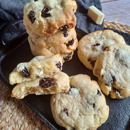 cookie chocolat blanc cranberries