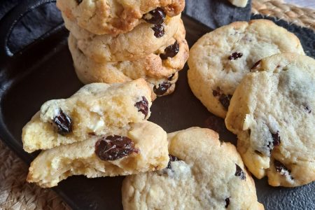 cookie chocolat blanc cranberries