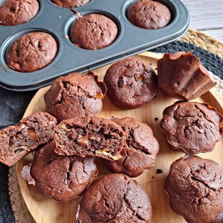 muffin chocolat banane coeur coulant