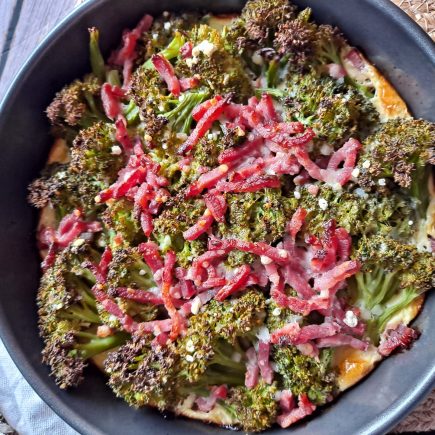 clafouti au brocoli et au bacon