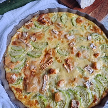 Clafouti au concombre et fromage de chèvre