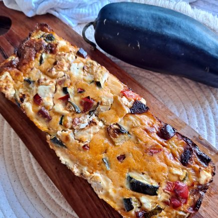 Terrine aux courgette, chorizo et feta