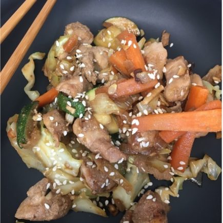 wok de poulet aux légumes