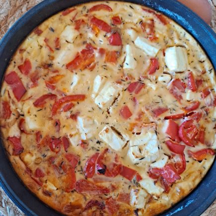 quiche sans pate poivron feta