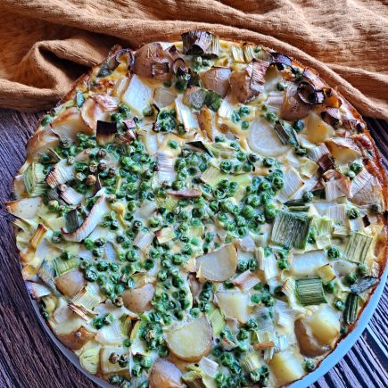 frittata aux poireaux et pomme de terre
