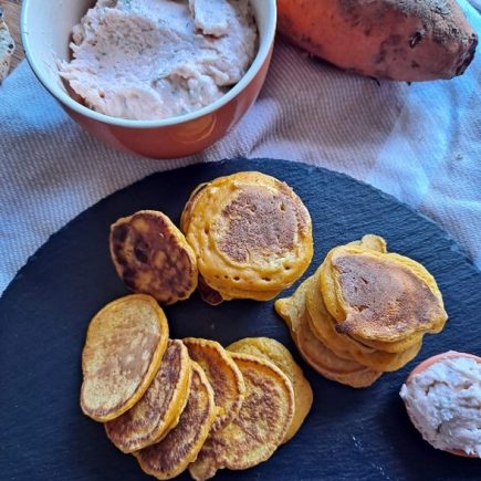 Blinis de courge au saumon
