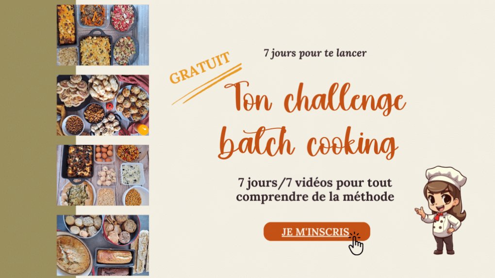 challenge 7 jours batch cooking