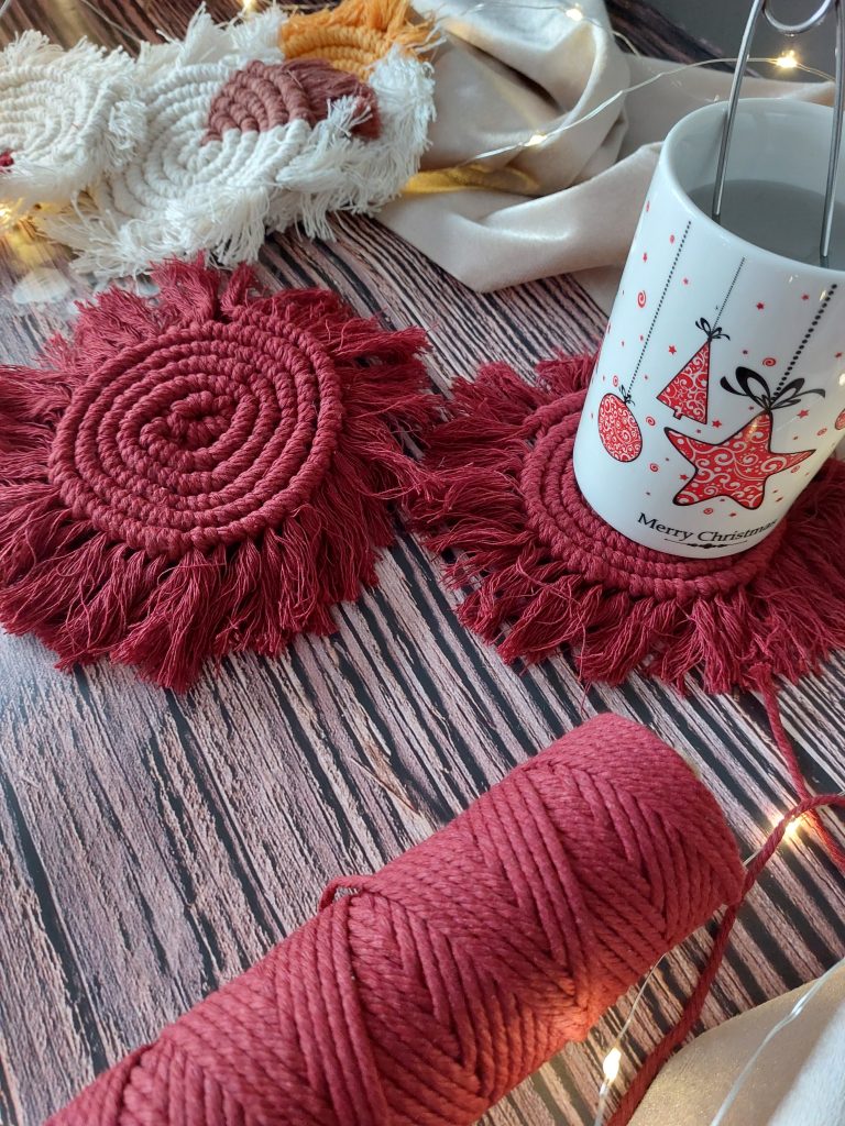 Dessous de verre macramé